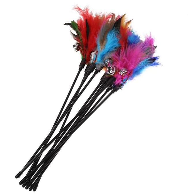 Chat Drôle Baguette Plume Pliable Haute Ténacité Élastique Ensemble Exercice Jouets Interactifs black