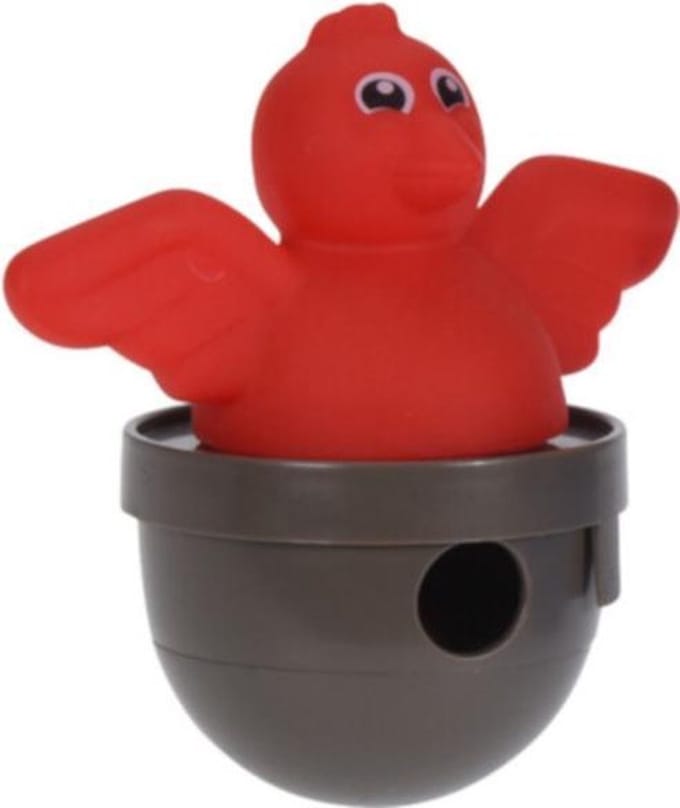 Pets Collection Kattenspeeltje Vogel 7,7 X 12,2 Cm Rood/zwart