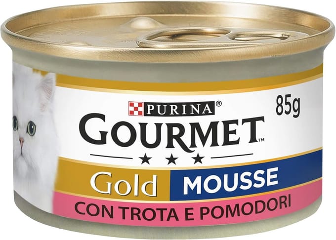 Mousse voor katten met forel en tomaten - 24 blikjes à 85 g