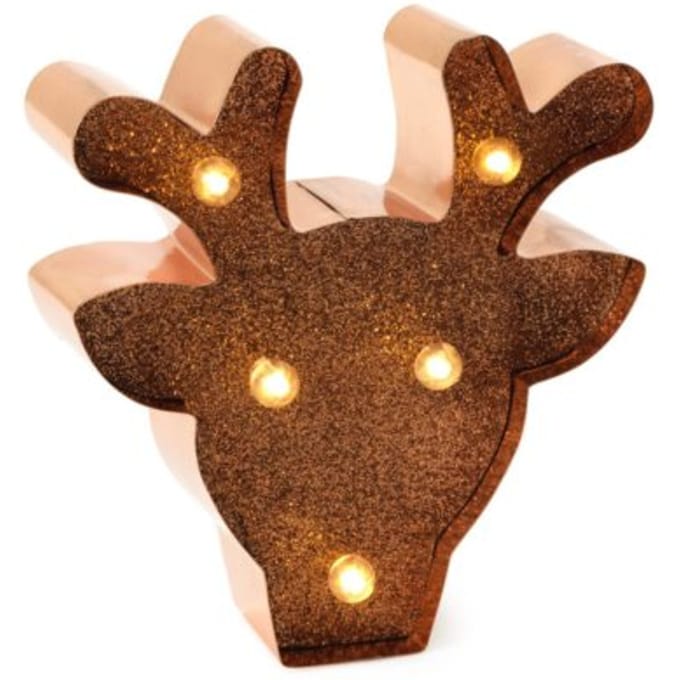 Legami kerst mini lamp letter - rendieren met glitter