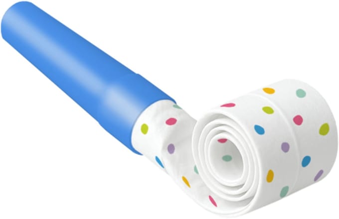 Roltongen party dots - 6 stuks