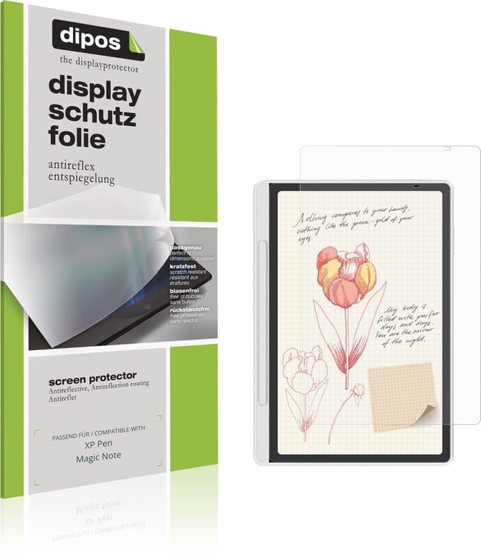 dipos – 2x Matte Beschermfolie geschikt voor XP Pen Magic Note | Krasbestendige & antireflecterende Screenprotector Ultra-Thin