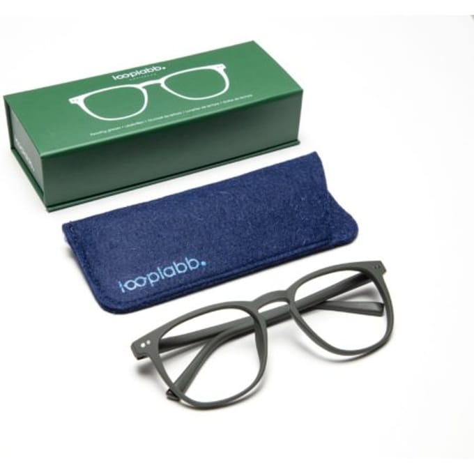 Looplabb leesbril sterkte +2,00 model the george olijf groen