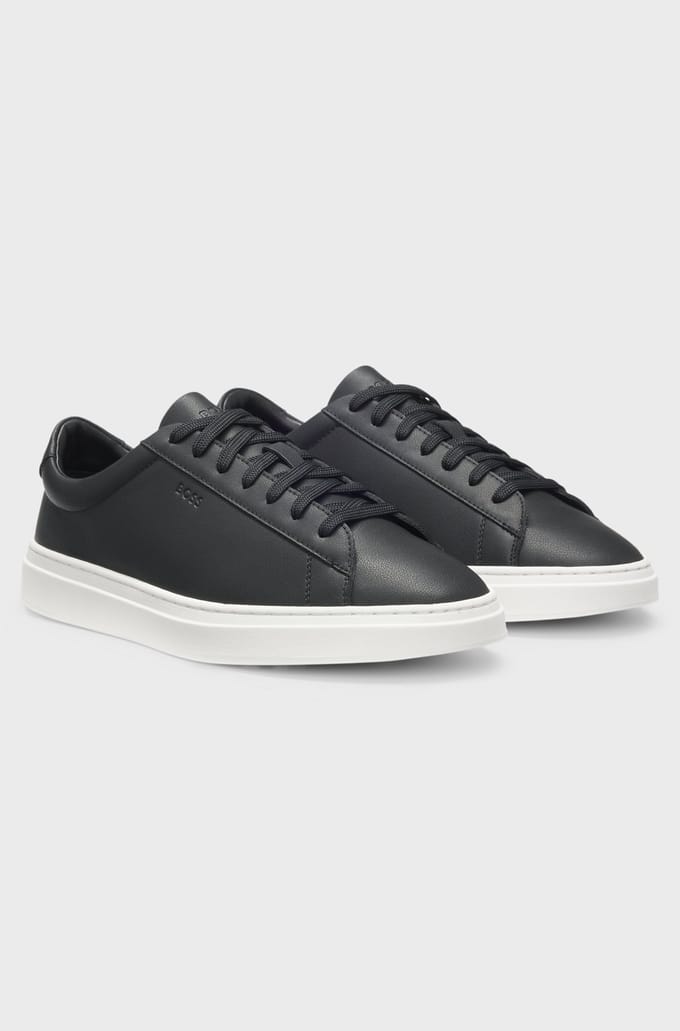 Sneakers van leer met rubberzool model 'Kieran_Tenn_allt'