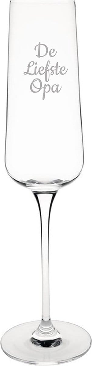 Gegraveerde Champagneglas 27cl De Liefste Opa