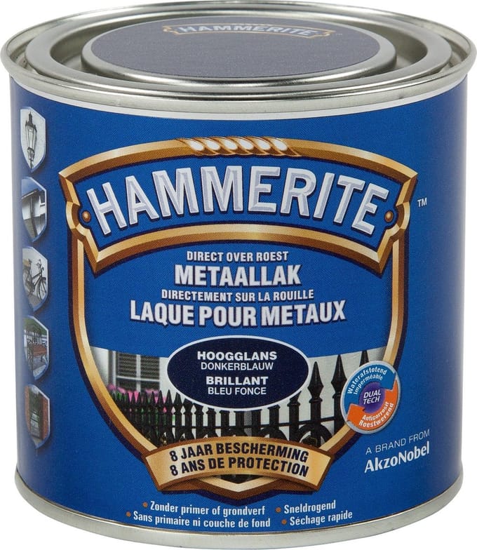 Hammerite Metaallak Hoogglans - Donker Blauw - 250ML - Donker Blauw