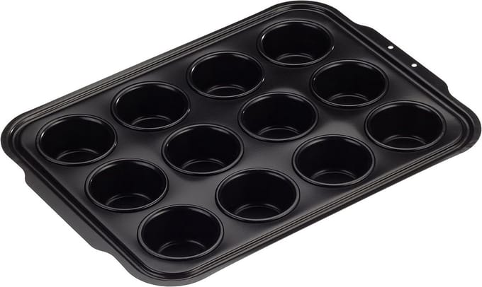 Bakvorm voor 12 Muffins van Plaatstaal met Antiaanbaklaag