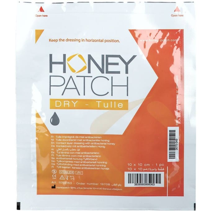 Honeypatch Dry Genezende Honing 10x10cm 1 Compressen