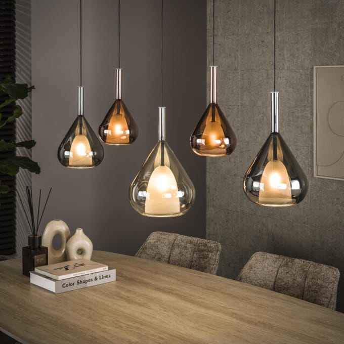 Hoyz Collection - Hanglamp Wings 5-lichts - Zwart