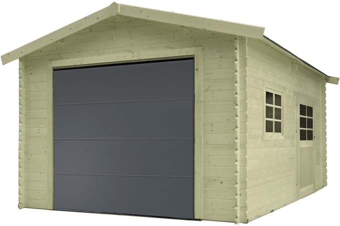 Solid Superia Traditional Sectional Garage - Geïmpregneerd Hout - Sectionale Poort - 358x508x281,5cm