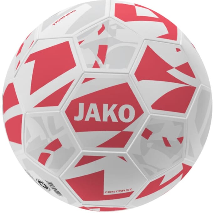 Jako Contrast (Size 4) Trainingsbal - Wit / Koraal | Maat: 4