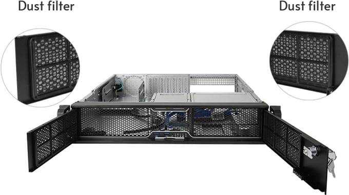 Chieftec UNC-209S-B-OP computerbehuizing Rack Zwart