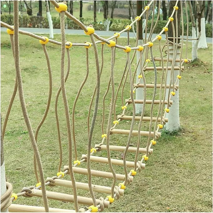 Slackline Accessoires - Hindernisbaan Touw - Buiten Spelen - Veilige Gespbevestiging - 2 Meter Lengte - Multicolor