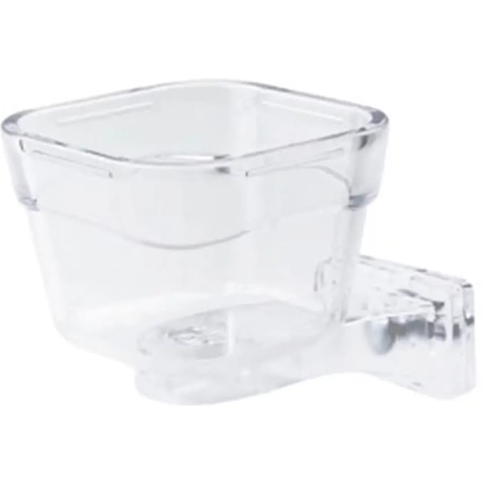 Duvoplus - Vogelnest - Vogel - Eetpot Papegaai Lock Groot 12x12x6,5cm Transparant - 1st