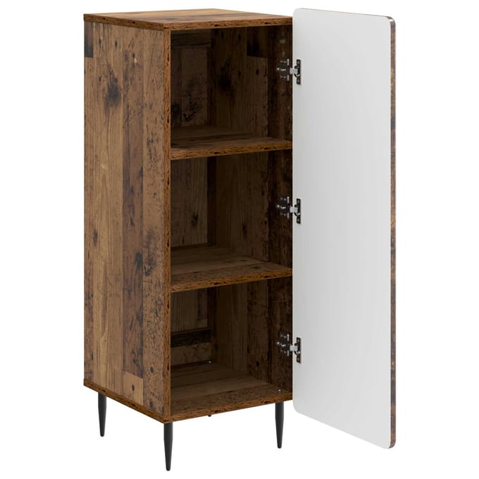 vidaXL - Dressoir - Oud - hout - 34,5 - x - 33 - x - 92 - cm - Bewerkt - hout