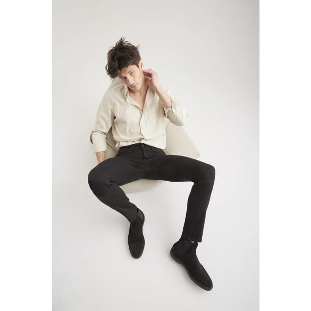 Cup of Joe Ray heren slim-fit jeans stay black