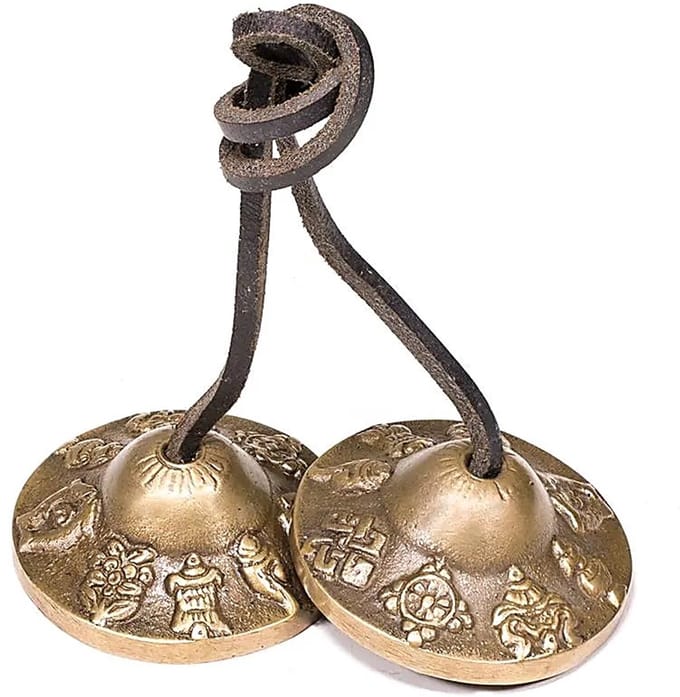 Tingsha's 8 voorspoedsymbolen - 7.5 cm - 310 gr