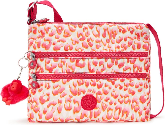 kipling Schoudertas Basic Print Alvar Medium Crossbody Latin Cheetah Veelkleurig