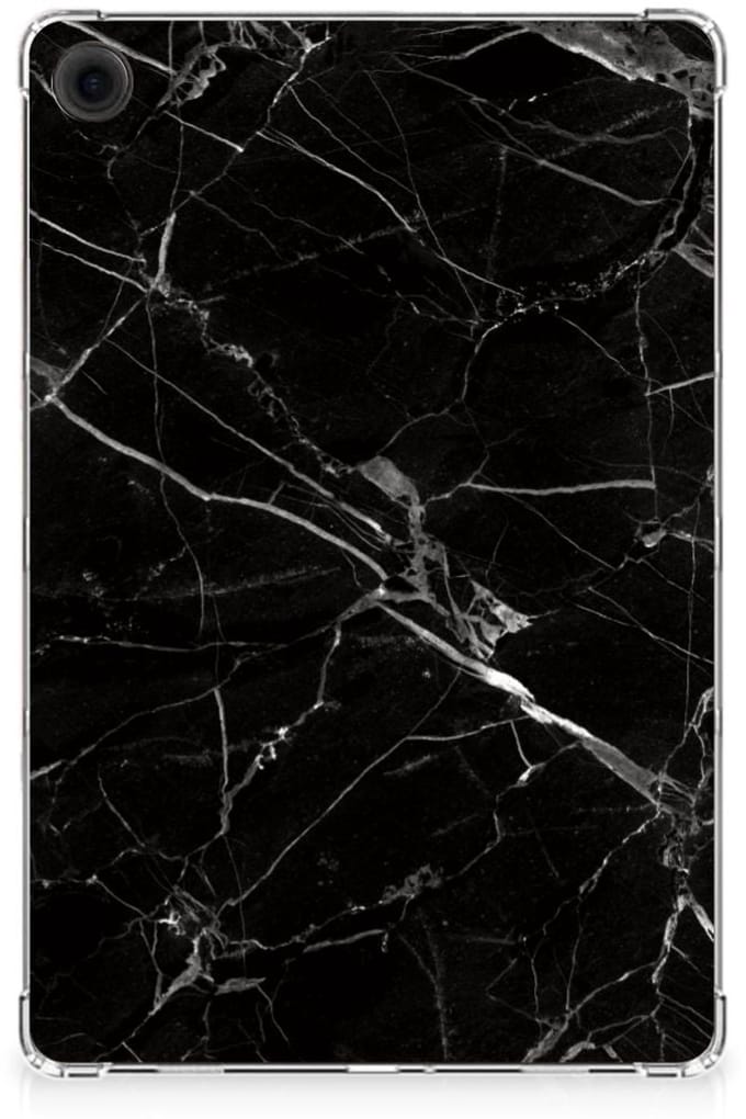 Samsung Galaxy Tab A9 Plus Tablet Back Cover Marmer Zwart - Origineel Cadeau Vader