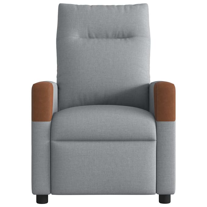 vidaXL - Fauteuil - verstelbaar - stof - lichtgrijs