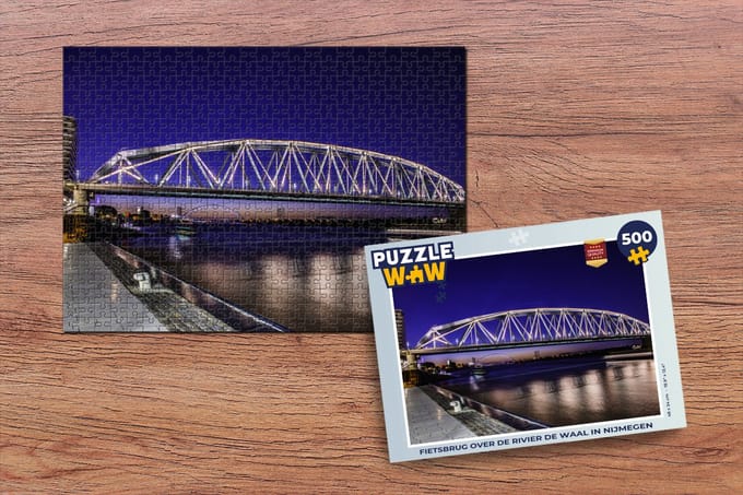 Puzzel Fiets - Water - Nijmegen - Legpuzzel - Puzzel 500 stukjes