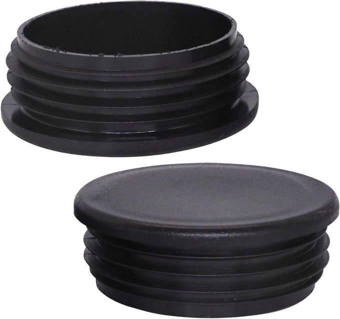 Ronde Buis Inserts - Hek Post Plugs - Hekpalen Afwerken - UV-Bestendig Polyethyleen - 2 1/2 inch - Zwart