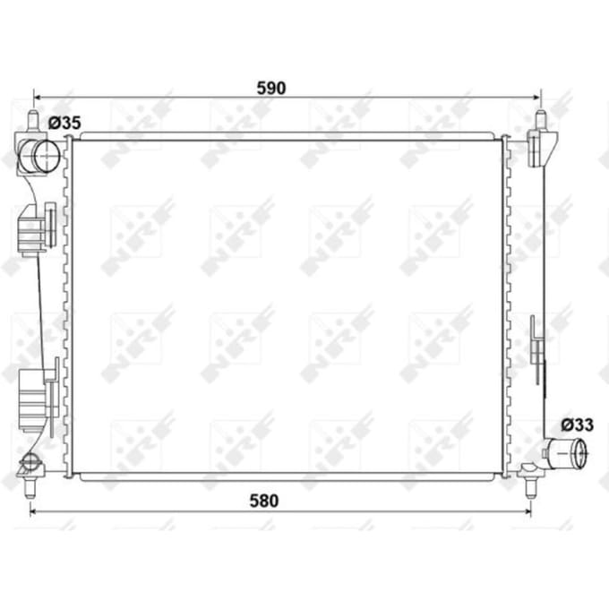 Radiator, motorkoeling NRF 53166