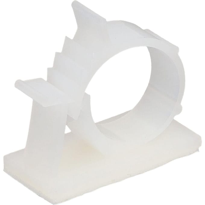 100 Pièces Clip de Gestion de Câbles Adhésif Blanc Nylon PA66 Serre-câbles Kit de Serre-fils