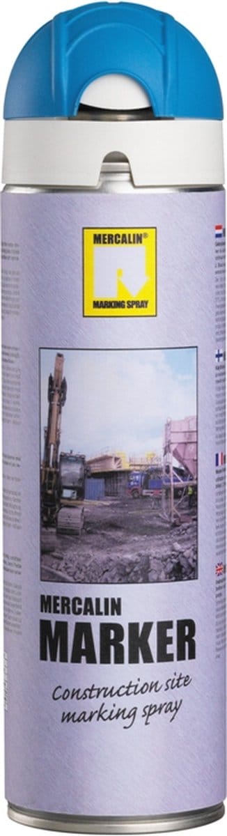 Mercalin Marker fluoriserende verf - spuitbus 500ml blauw