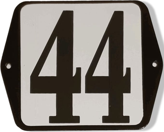 Huisnummer standaard nummer 44