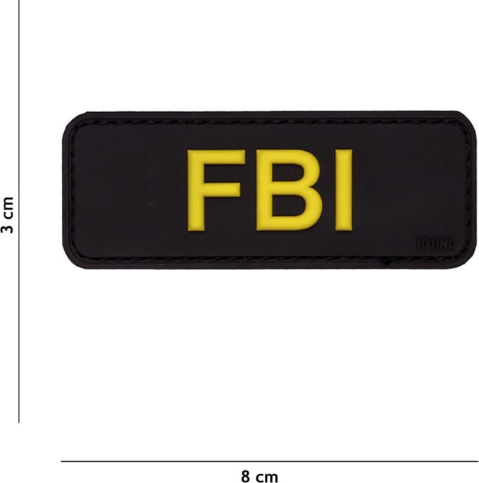 101 Inc Embleem 3D Pvc Fbi Zwart  17043