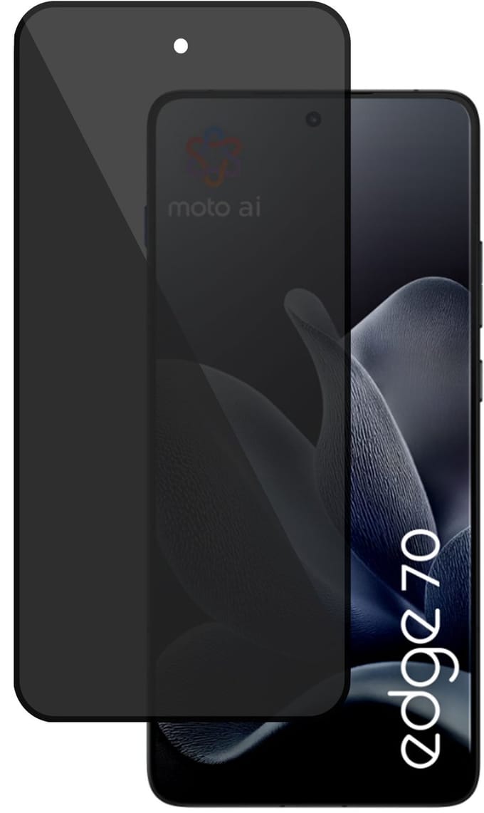 TechNow Privé Screenprotector geschikt voor Motorola Edge 70 Screenprotector - Privacy Beschermglas - Rounded - Privacy Proteqt+