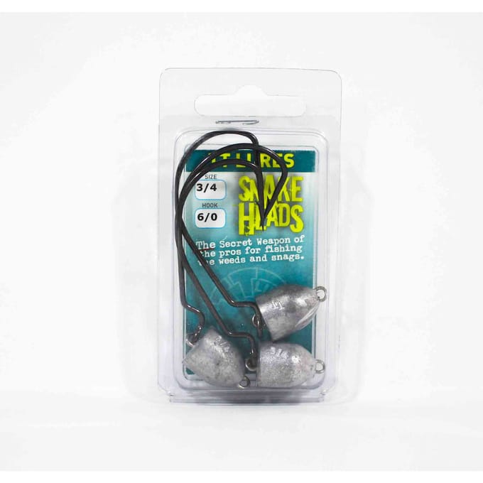 Tackle Tactics TT Snake Head Jig Head 3/4 oz 6/0 XH 3/verpakking (0794)