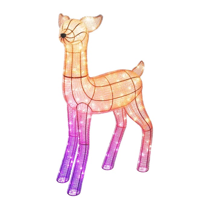 Twinkly 3D Rendieren - Doe, 200 RGB+W LED, 95cm, IJzer/Acryl, Stekker F