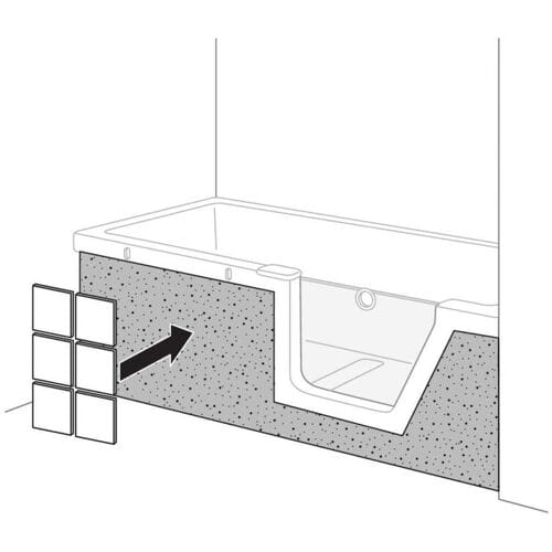 DUSCHOLUX Step-in Pure tile support front entry right 699.300093