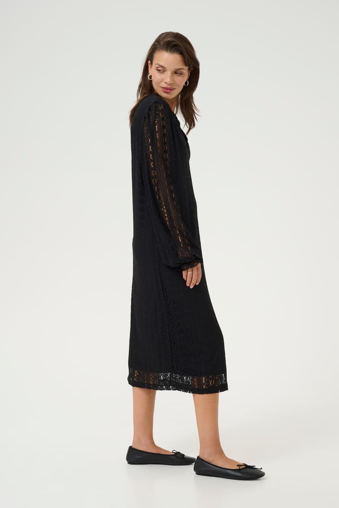 Jersey jurk A-shape black