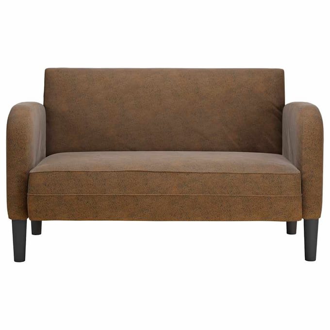vidaXL - Loveseat - bank - 110 - cm - kunstleer - bruin