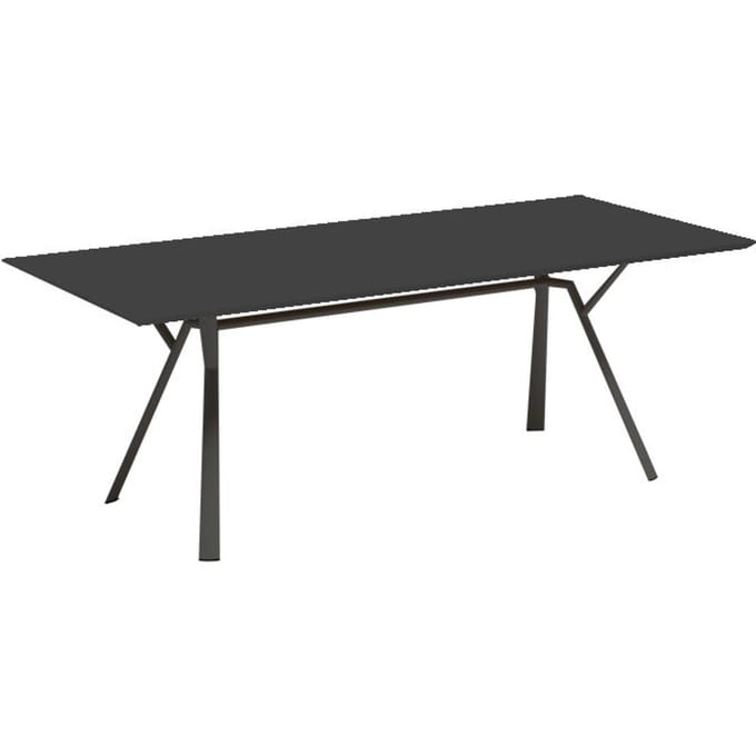 Fast Radice Quadra tafel - rechthoekig - 200 x 90 cm - grijs-metallic