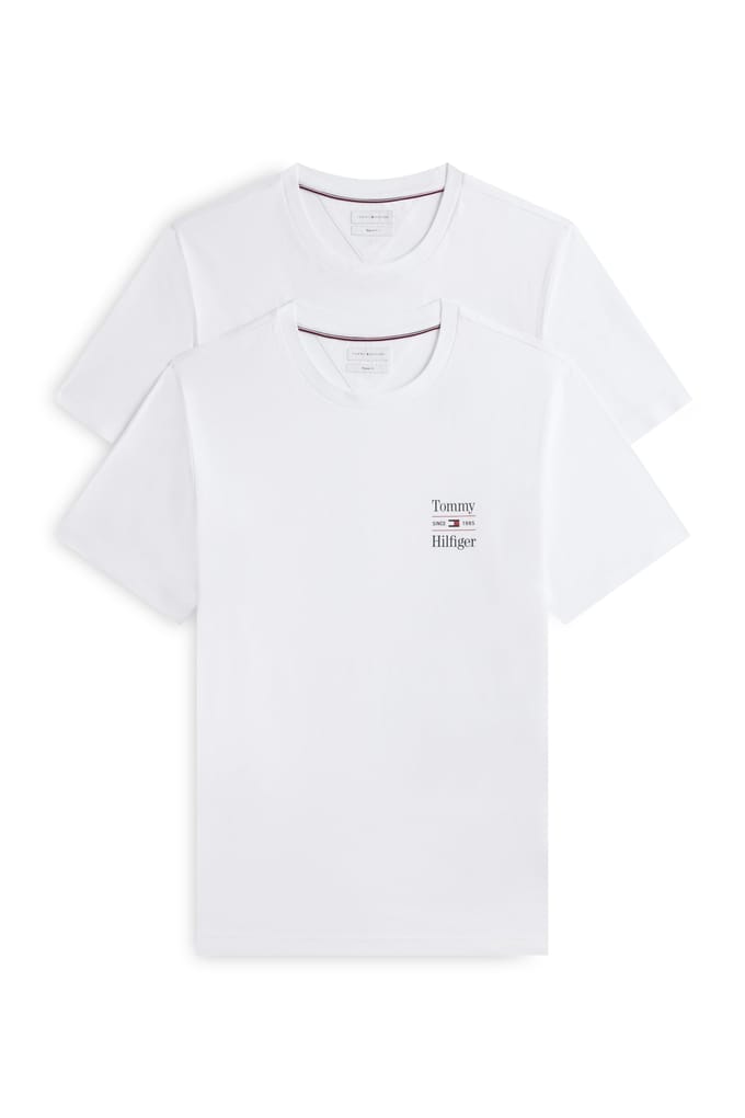Tommy Hilfiger 2-pack Chest Graphic White/white Größe: XL | Basic T-Shirts Outlet | Herren | Weiß
