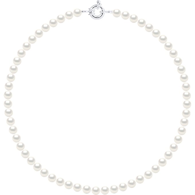 Ketting Freshwater Pearl Black Rang 6-7 mm Ring Marino 925