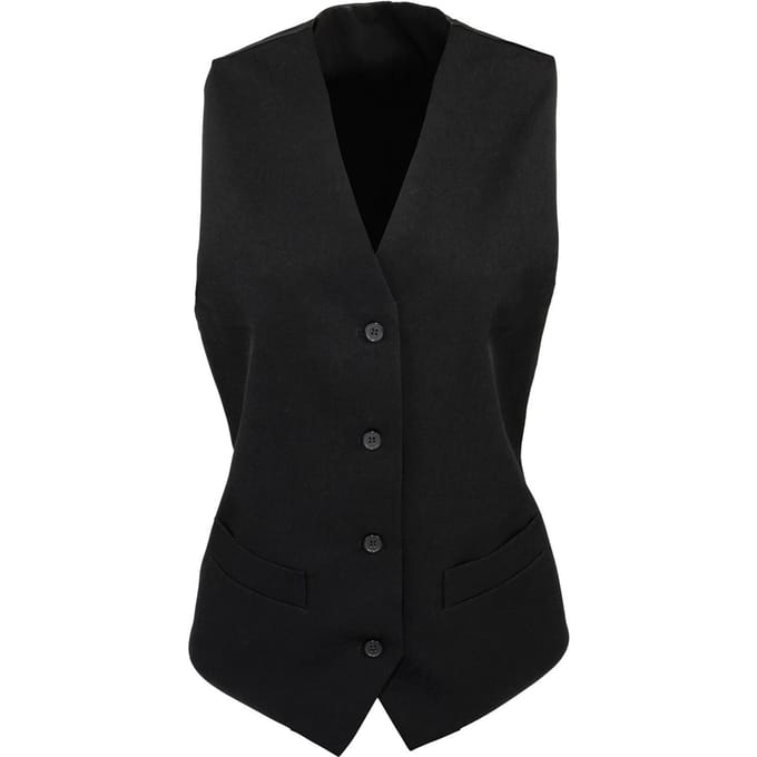 Premier Vrouwen/Dames Gevoerde Waistcoat (Zwart)