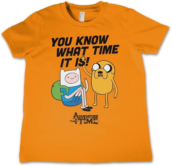 It'S Adventure Time -T-shirt voor kinderen, oranje