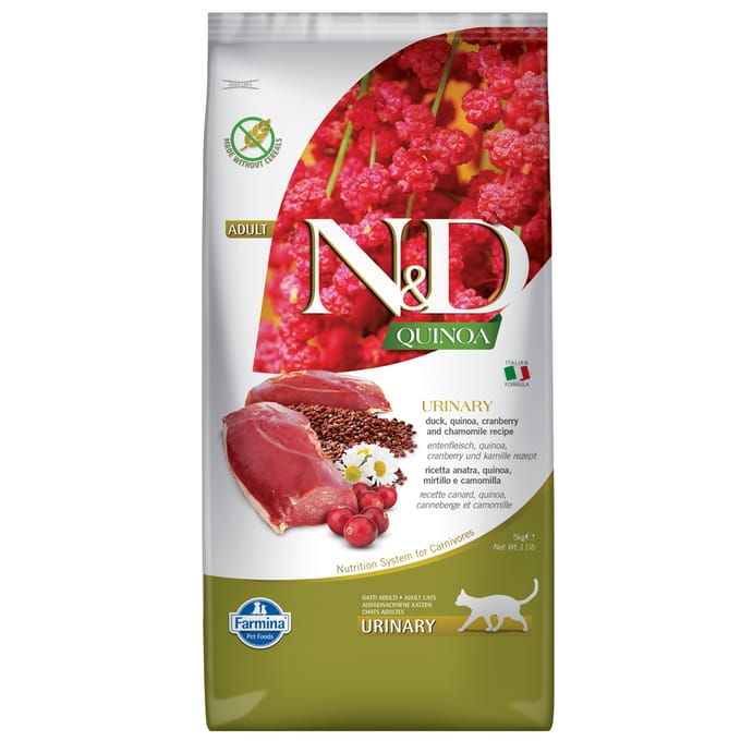 2x5kg Eend, Quinoa, Bilberry en Kamille Urinary Quinoa Farmina N&D