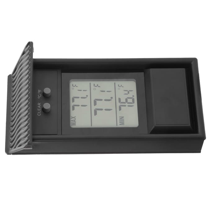 Thermomètre Numérique Extérieur Étanche Jauge de Mesure de Température pour Jardin Serre gray