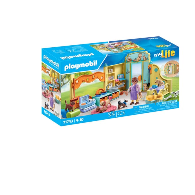 Constructiespel centrum voor 8 honden + verzorger Playmobil