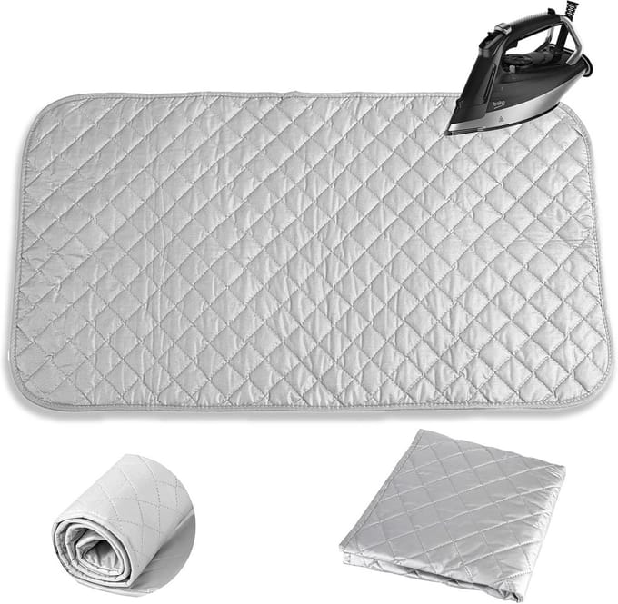 Strijkkussen - Strijkmat - Strijken van Kleding - Opvouwbaar en Draagbaar - 48 x 85 cm - Zilver
