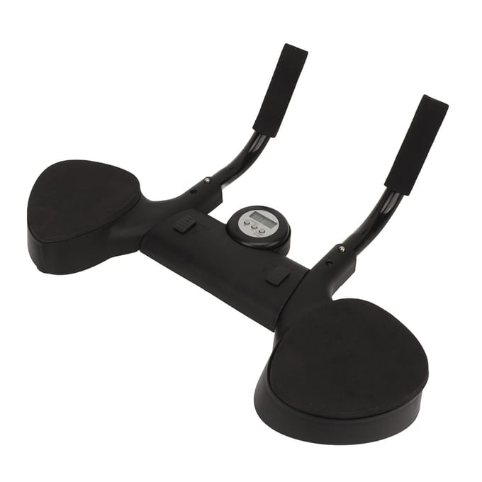 Plank Support Trainer Verdikte Elleboogbeschermers Antislip Zweetabsorberend met Timer Platte Ondersteuning black