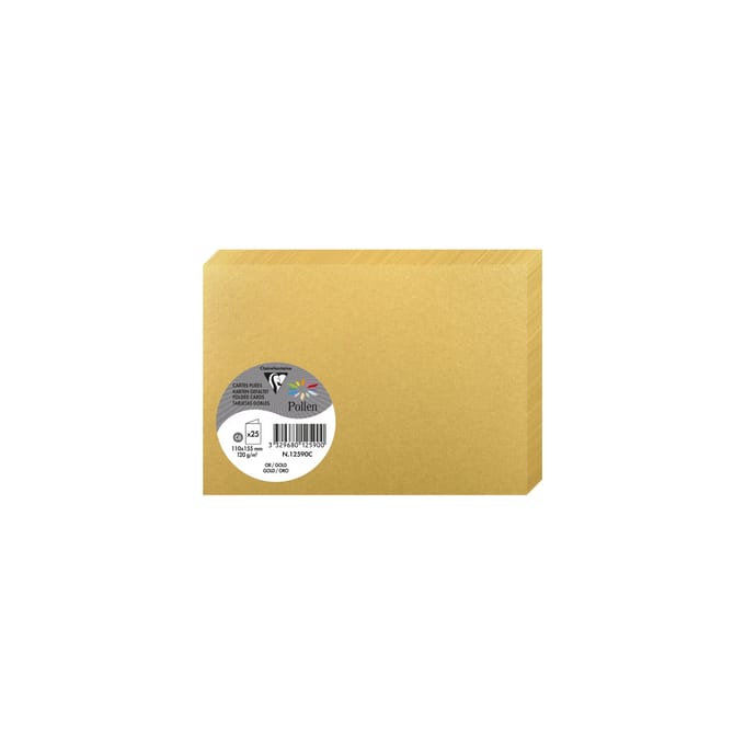 Clairefontaine Pollen dubbele kaarten C6, goud