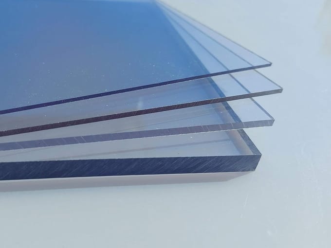 Polycarbonaat Plaat - UV Bestendig - Bouw Projecten - Dubbele UV Bescherming - 600 x 400 mm - Transparant