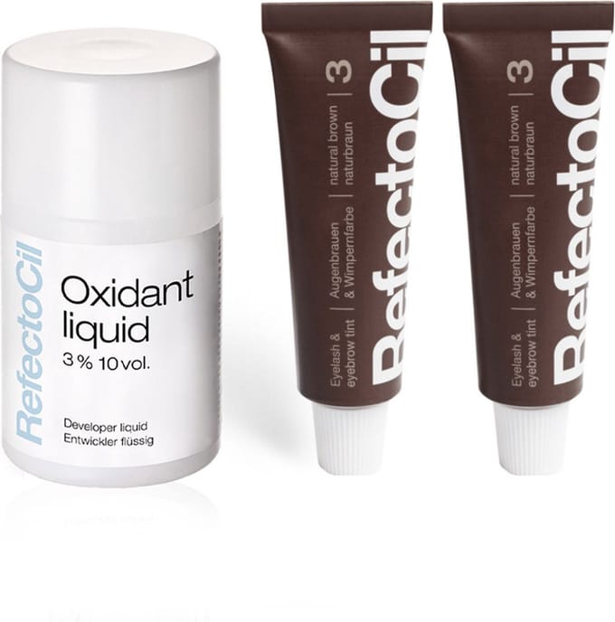 RefectoCil 2 stuks  Natuur bruin + 100ml Oxidant